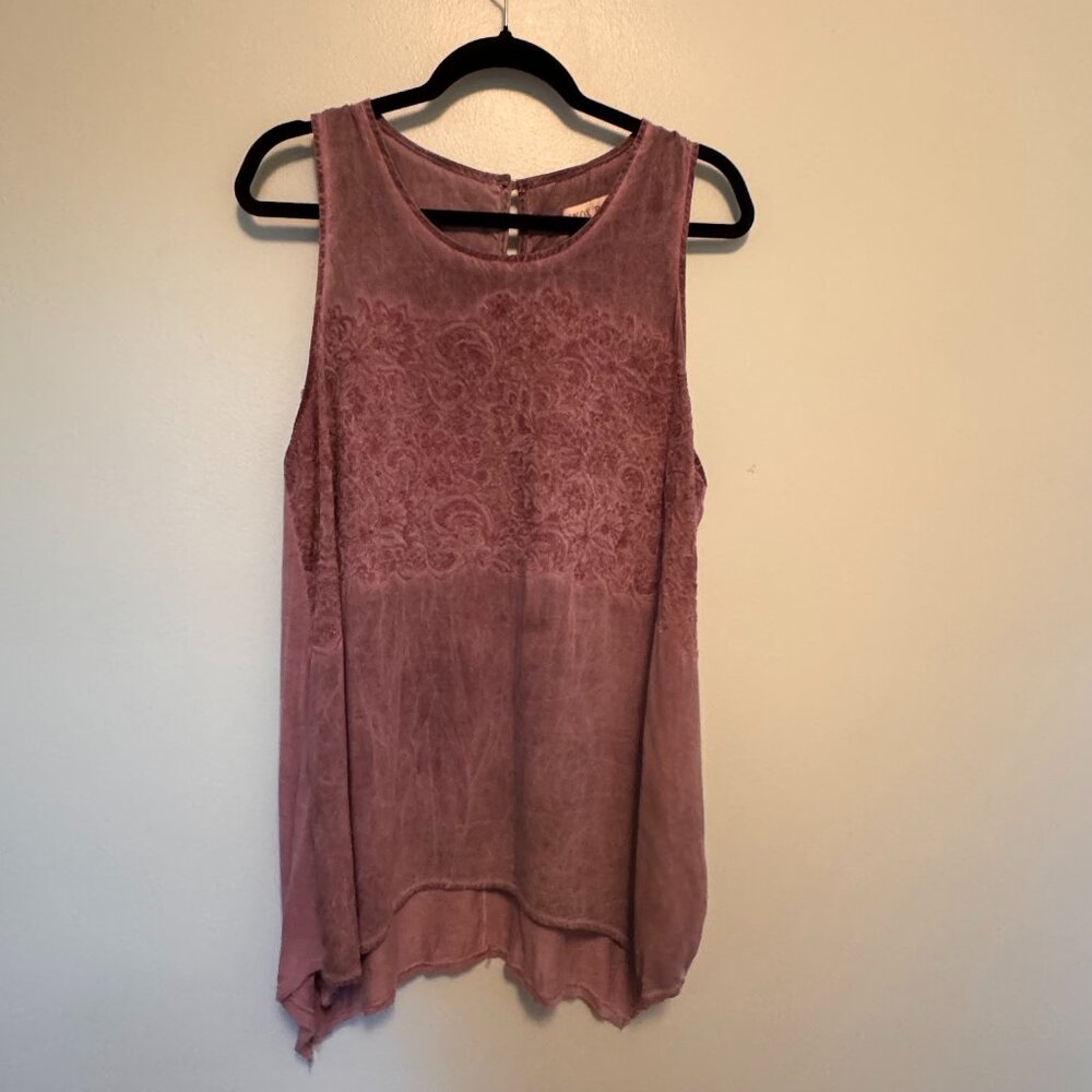 Knox Rose Burnout  Tunic Tank – XXL – HS0208